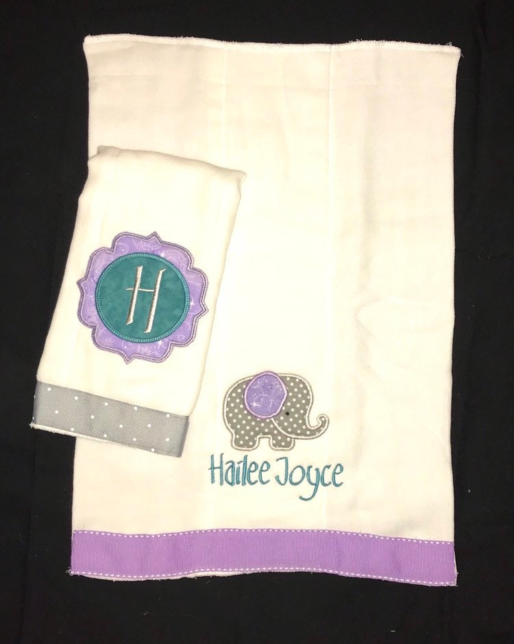 Benutzerdefinierte Applizierten Elefant Spucktücher Benutzerdefinierte Applizierten Elefant Spucktücher von Etsy - BoutiqfullyYours