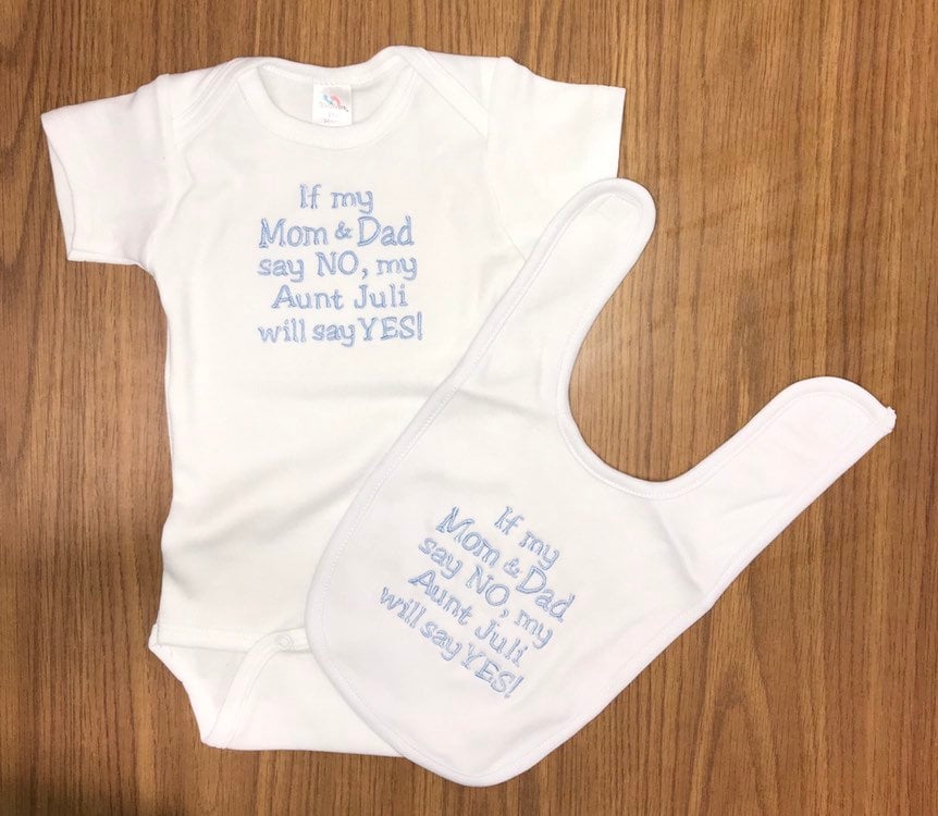 Benutzerdefinierte Tante Und Onkel Body Lätzchen Bestickt von Etsy - BoutiqfullyYours