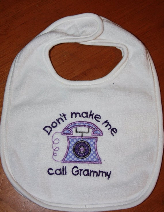 Don't Make Me Call Grammy Benutzerdefiniertes Applikations-Bib von Etsy - BoutiqfullyYours