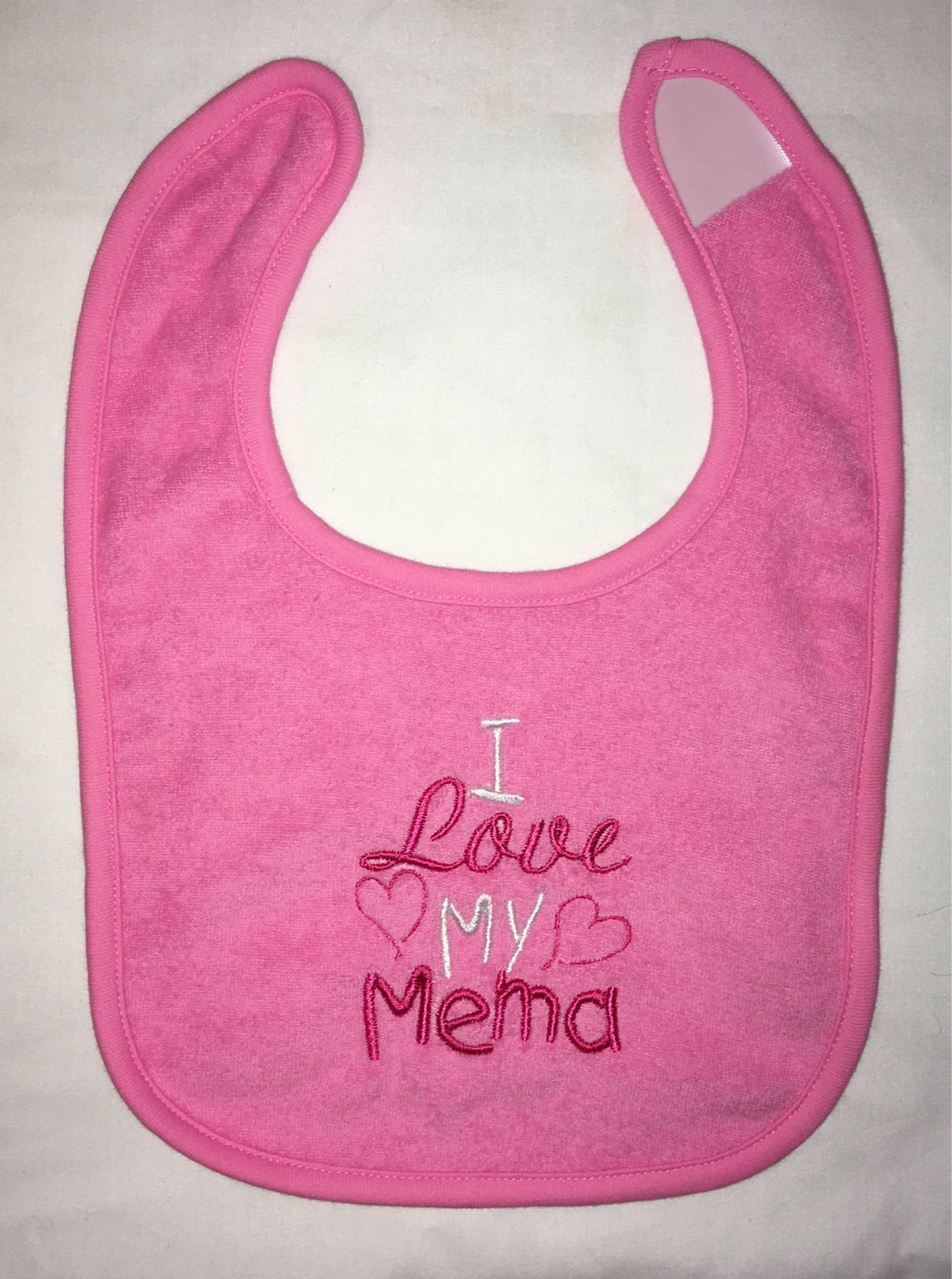 I Love My Mema Individuell Besticktes Lätzchen von Etsy - BoutiqfullyYours