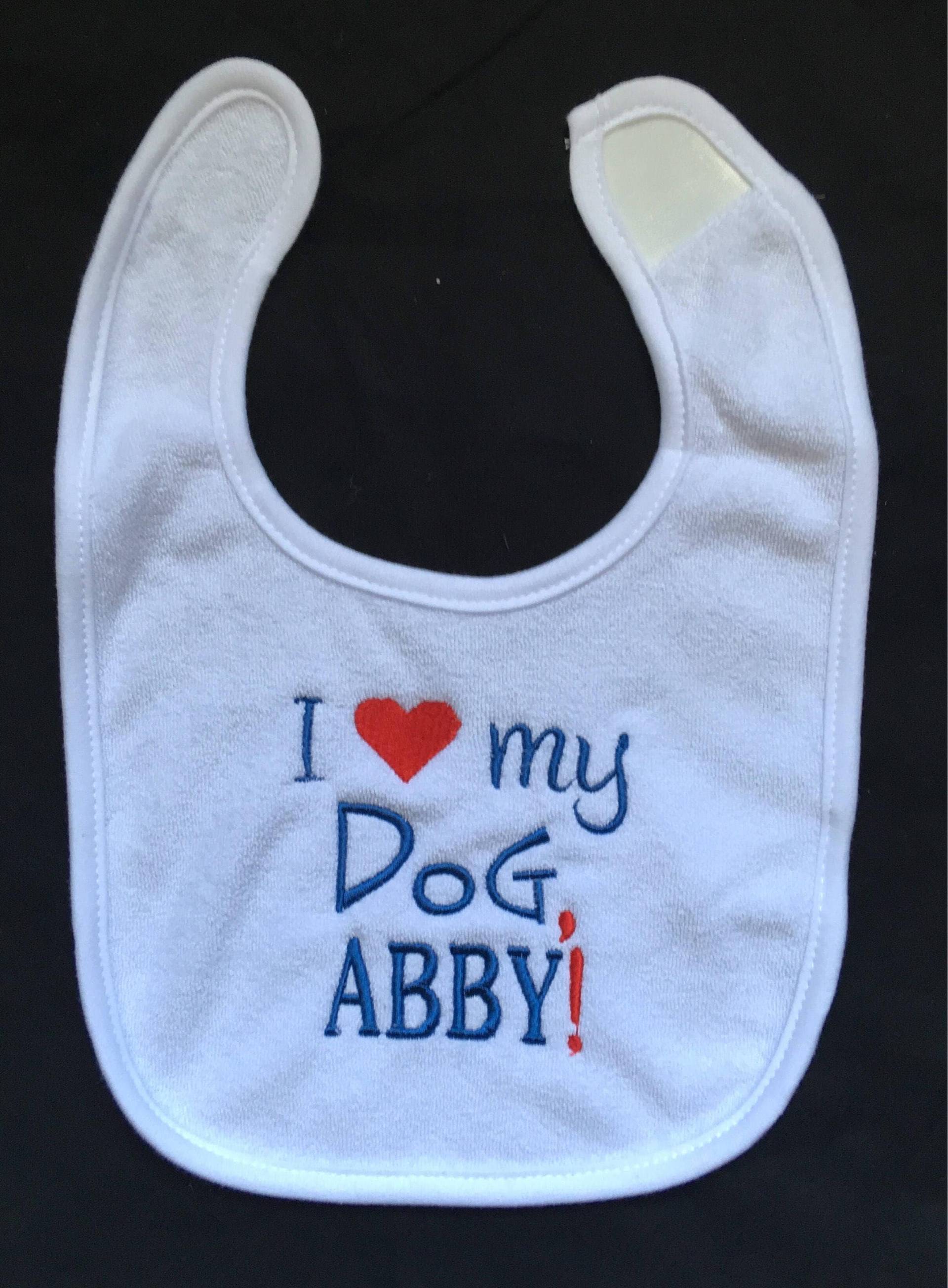 Ich Herz Mein Hund Benutzerdefinierte Bestickt Lätz von Etsy - BoutiqfullyYours