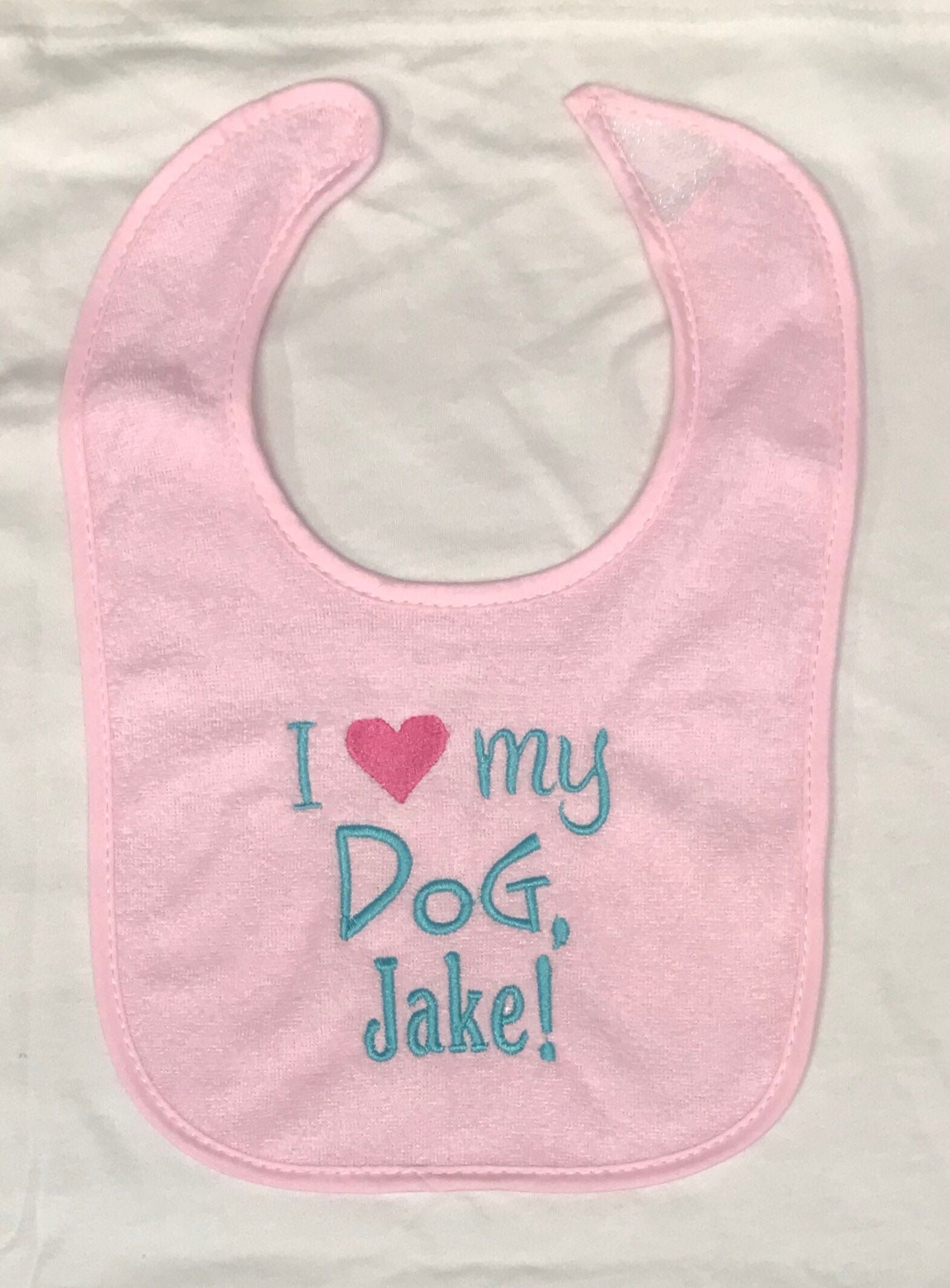 Ich Herz Mein Hund Benutzerdefinierte Bestickt Lätz von Etsy - BoutiqfullyYours