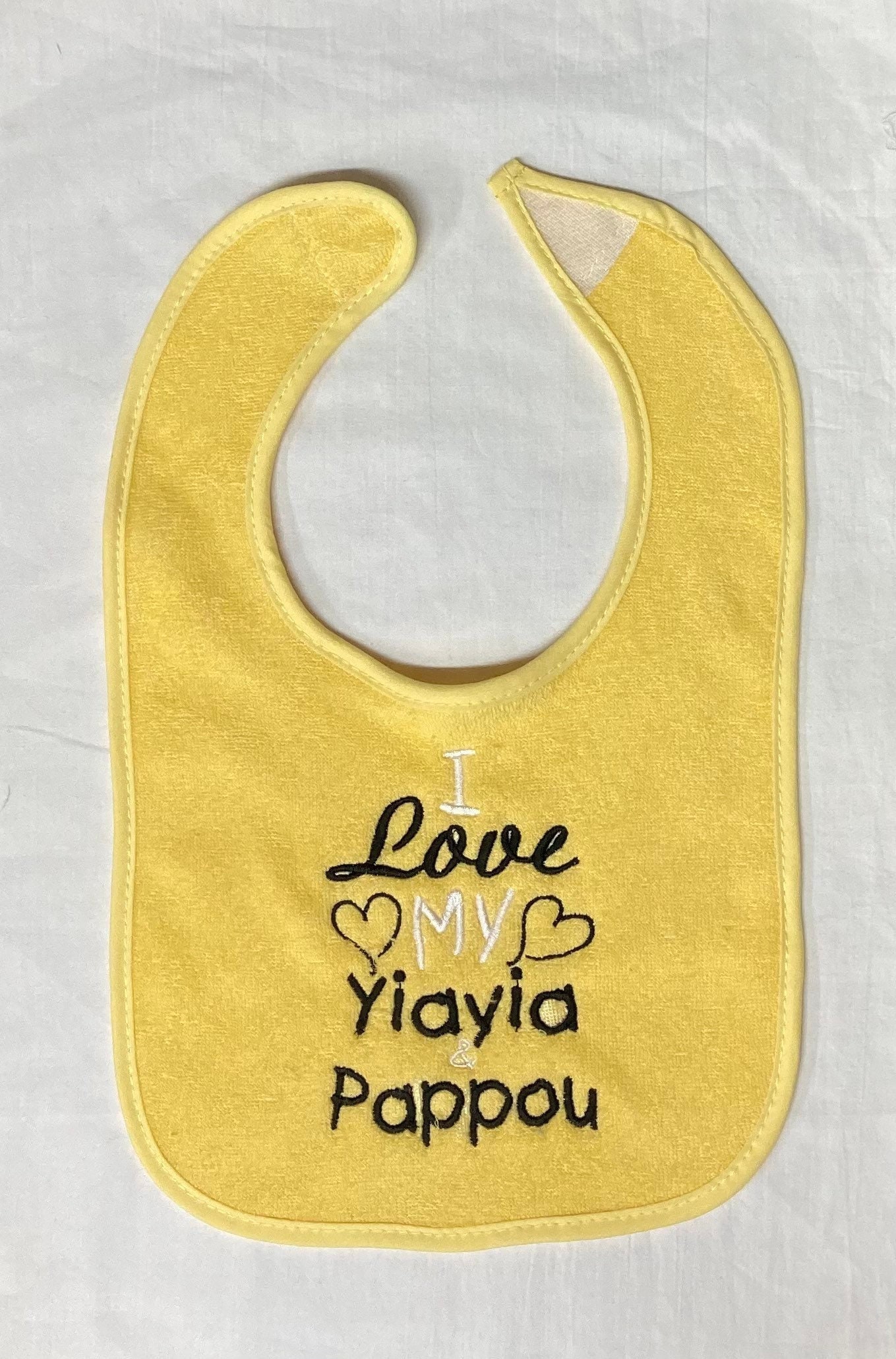 Ich Liebe Mein Yiayia & Pappou Besticktes Biib von Etsy - BoutiqfullyYours