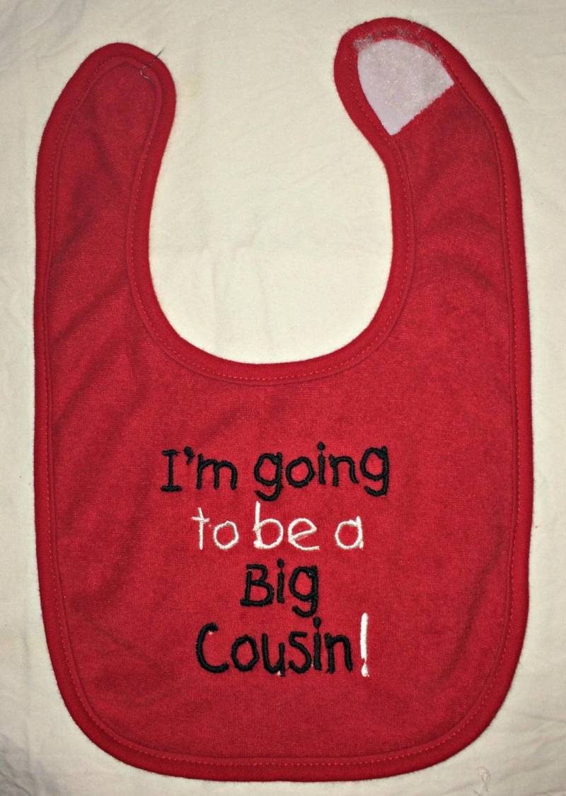 Ich Werde Ein Großer Cousin Bestickt Lätzchen von Etsy - BoutiqfullyYours