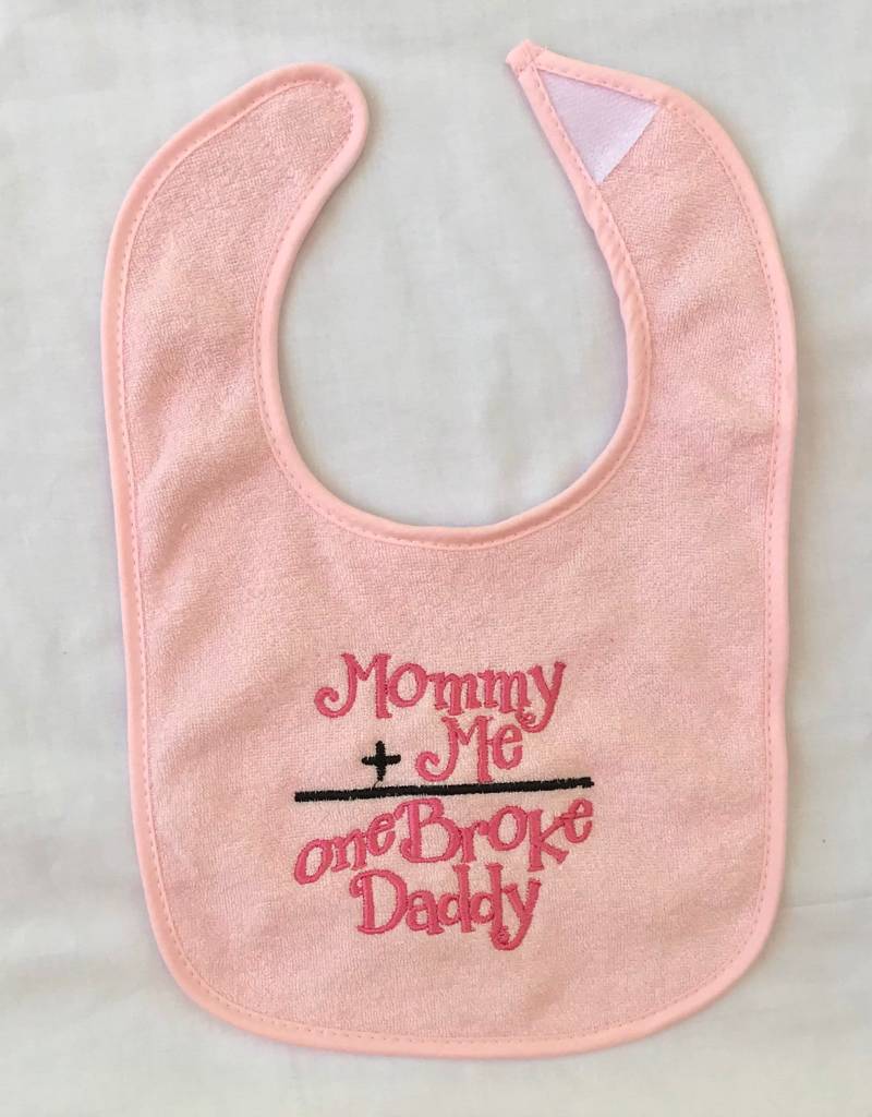 Mama + Ich = Ein Broke Daddy Bestickt Lätzchen von Etsy - BoutiqfullyYours