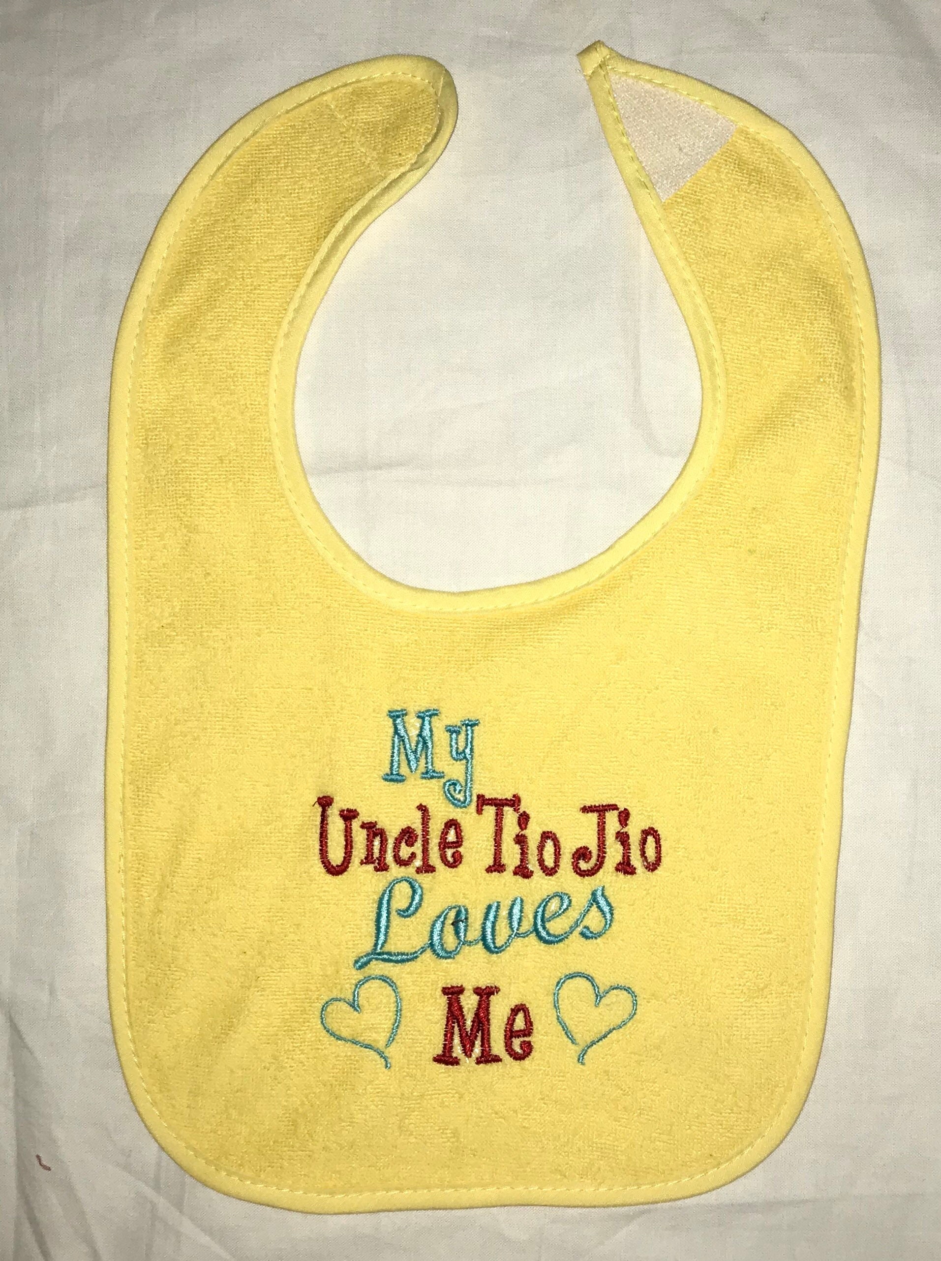 Mein Onkel Liebt Mich Besticktes Lätzchen Nach Wunsch von Etsy - BoutiqfullyYours