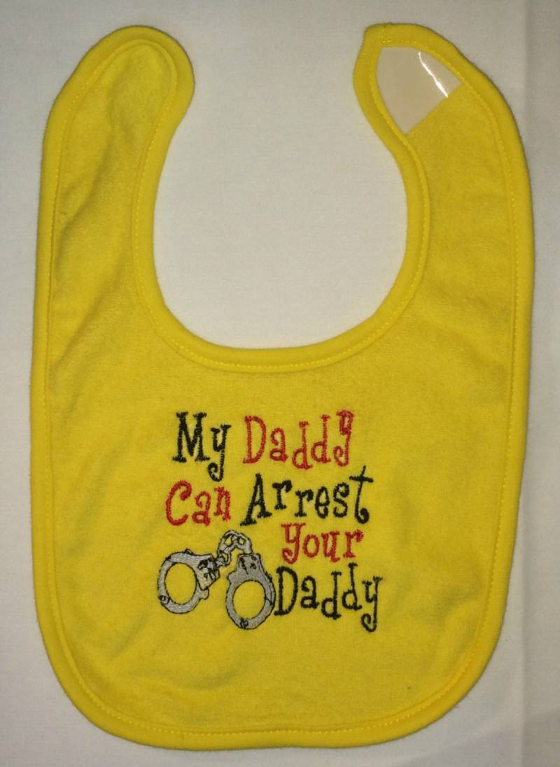 Mein Papa Kann Ihren Daddy Bestickt Lätzchen Verhaften von Etsy - BoutiqfullyYours