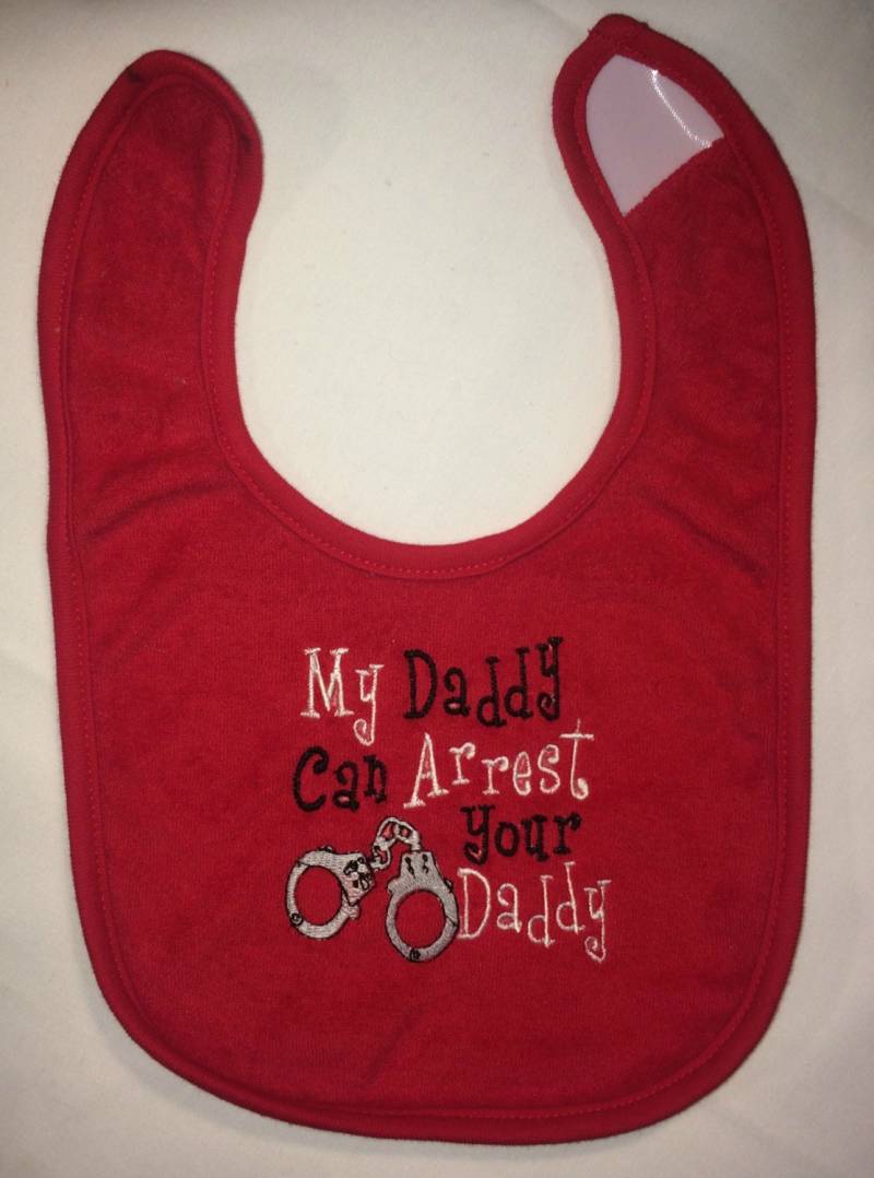 Mein Papa Kann Ihren Daddy Bestickt Lätzchen Verhaften von Etsy - BoutiqfullyYours