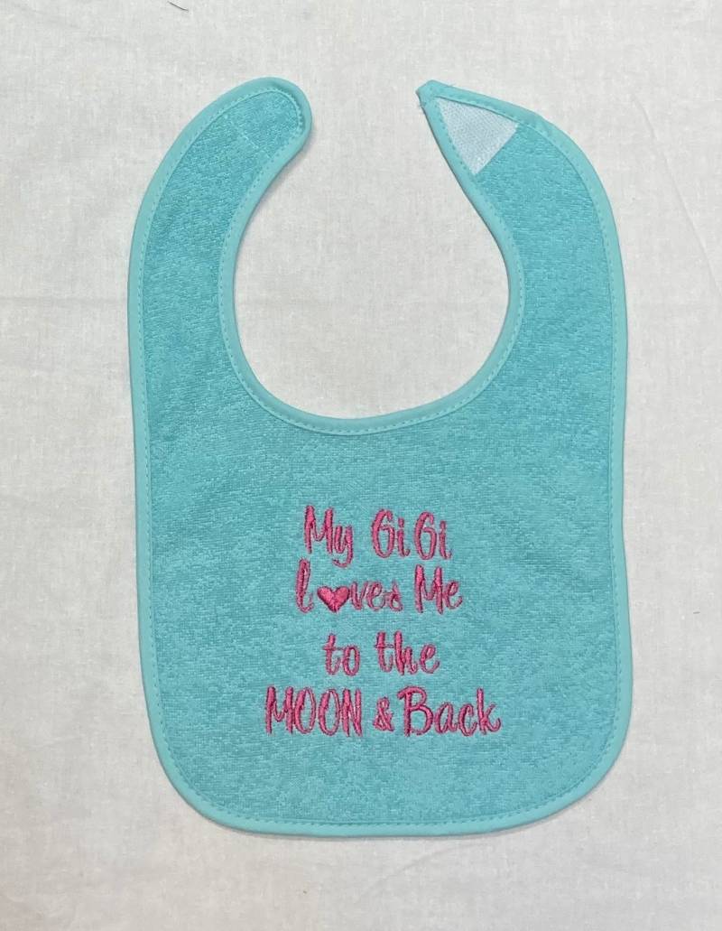 Meine Gi Liebt Mich Zu Den Moon & Back Benutzerdefinierte Bestickt Lätzchen von Etsy - BoutiqfullyYours