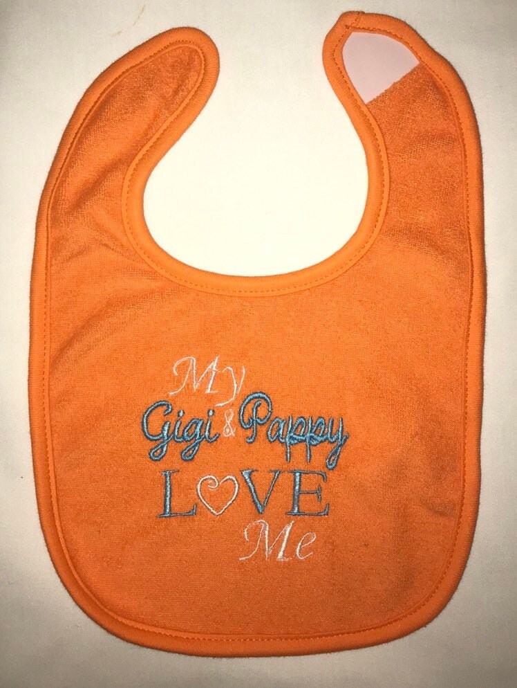 Meine Gigi & Pappy Loves Me Benutzerdefinierte Bestickt Lätzig von Etsy - BoutiqfullyYours