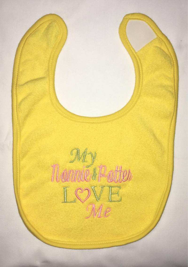 Meine Nonnie & Potter Liebe Mich Benutzerdefinierte Bestickt Lätz von Etsy - BoutiqfullyYours