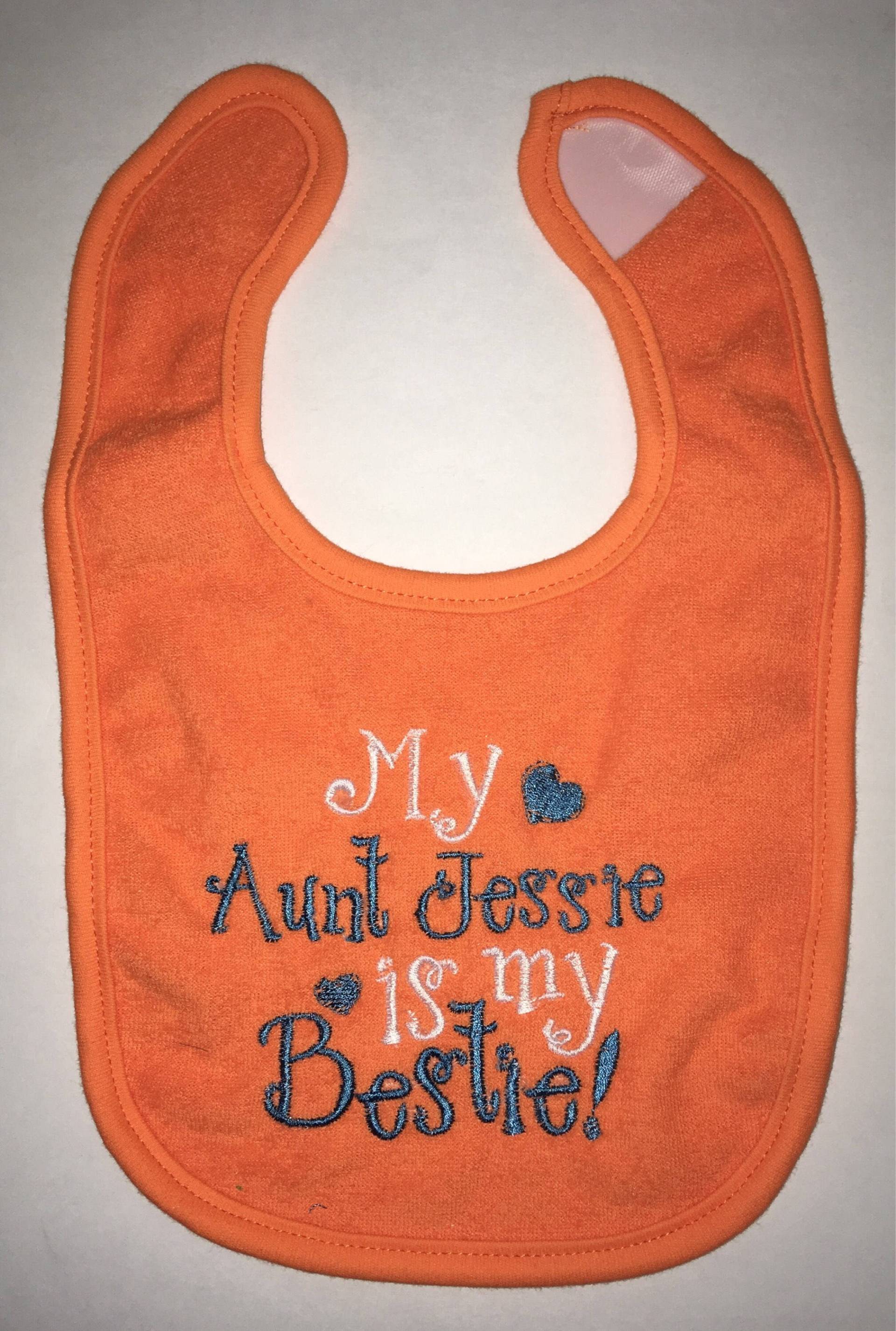 Meine Tante | Name Der Tante Ist Mein Bestie Benutzerdefinierte Bestickt Lätzchen von Etsy - BoutiqfullyYours