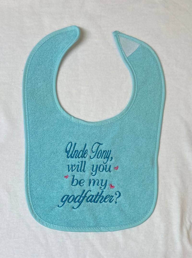Onkel | Name Des Onkels Wirst Du Mein Patenonkel Sein? Individuell Besticktes Lätzchen von Etsy - BoutiqfullyYours
