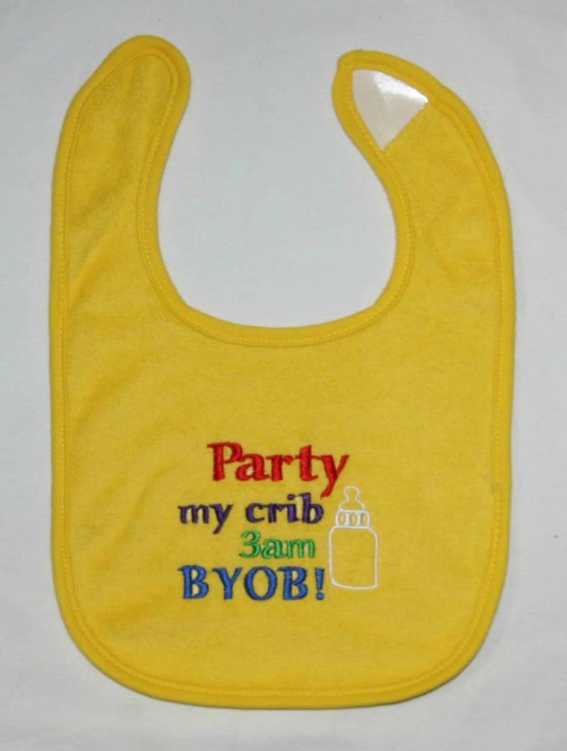Party Meine Krippe 3 Am Byob Gesticktes Lätzchen von Etsy - BoutiqfullyYours