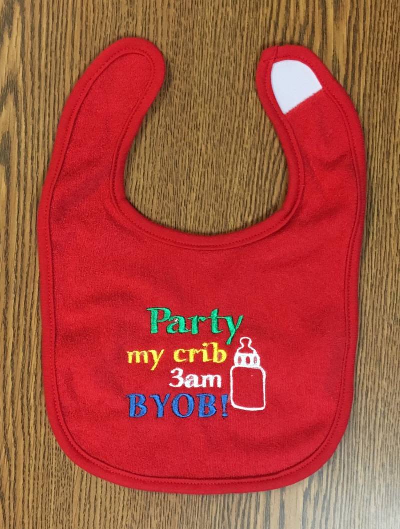 Party Meine Krippe 3 Am Byob Gesticktes Lätzchen von Etsy - BoutiqfullyYours
