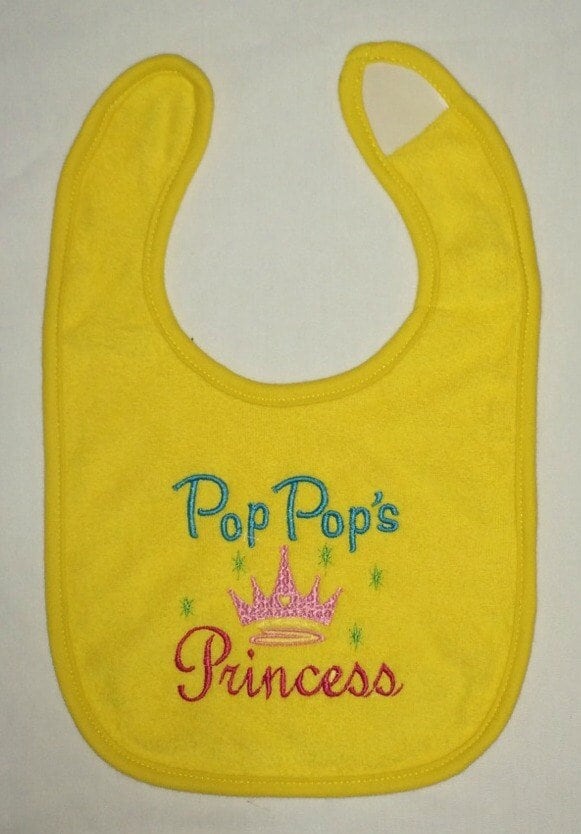 Pop Es Princess Bestickter Bib von Etsy - BoutiqfullyYours