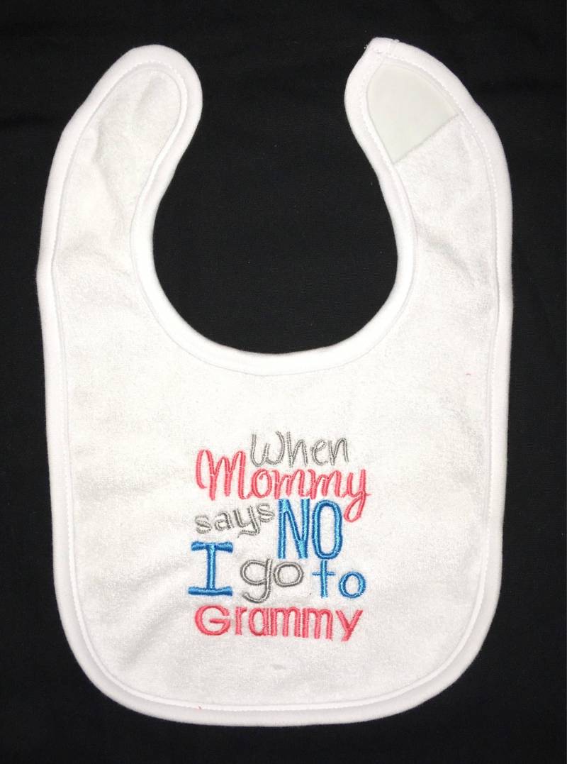 Wenn Mama Sagt Nein Ich Gehe Zu Grammy Benutzerdefinierte Bestickt Lätzchen von Etsy - BoutiqfullyYours