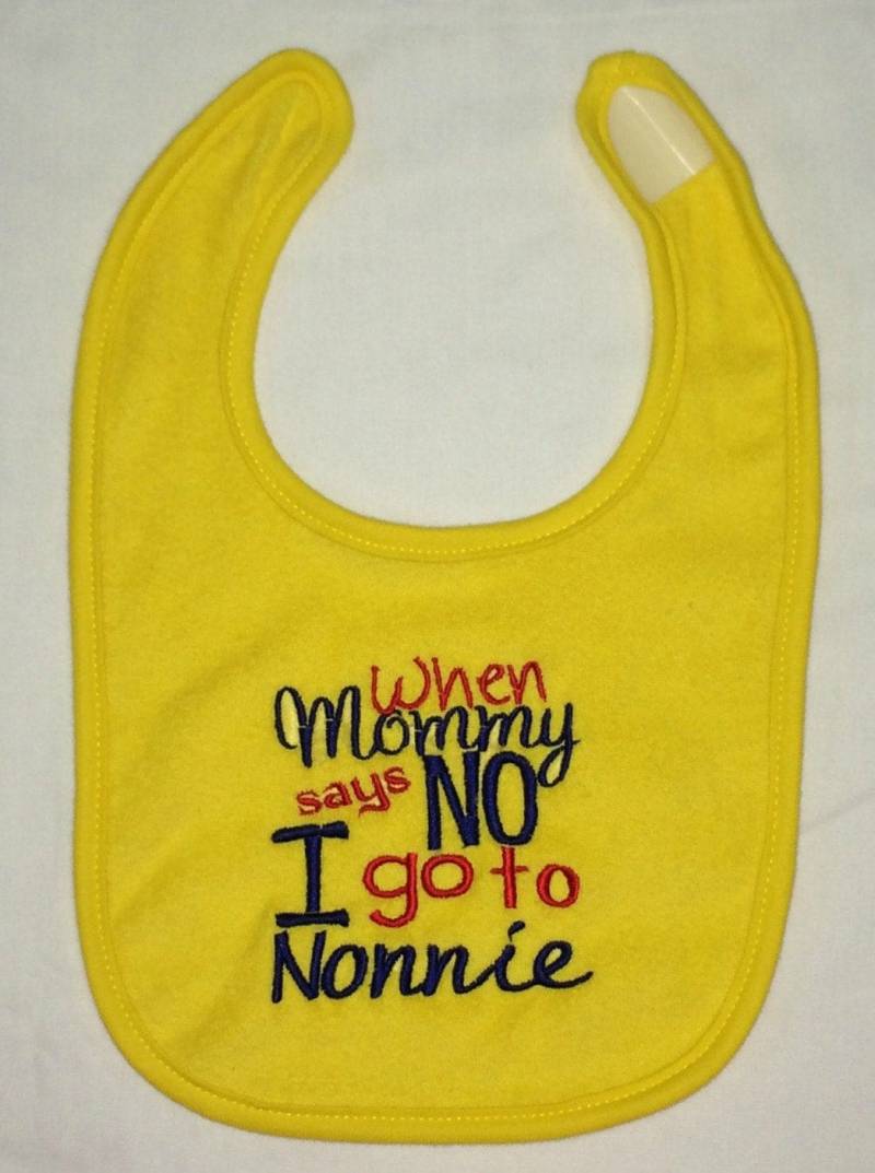 Wenn Mama Sagt Nein Ich Gehe Zu Nonnie Benutzerdefinierte Bestickt Lätzchen von Etsy - BoutiqfullyYours