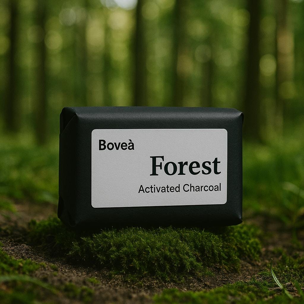 Forest Naturseife - Mit Wagyu-Talg, Aktivkohle + Tonerde, Klärend Erdig-Frisch von Etsy - BoveaTallow
