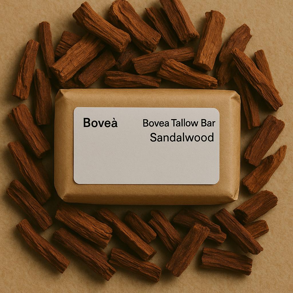 Sandelholz Naturseife - Mit Wagyu-Talg + Sandelholzduft, Beruhigend Pflegend von Etsy - BoveaTallow