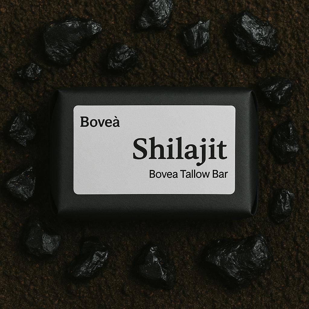 Shilajit Naturseife - Limitierte Edition Mit Wagyu-Talg + Himalaya-Shilajit, Revitalisierend Mineralreich | Nur 50 Stück von Etsy - BoveaTallow