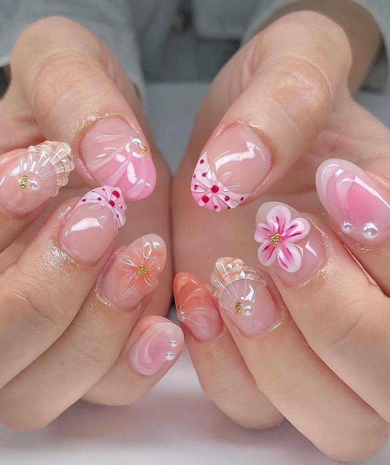 Beach Vacation Press On Nails | Handmade Ocean-Inspired Nail Set Seashell & Starfish Art Summer Tropical Design Beach Vacation Press On Nails | Handmade Ocean-Inspired Nail Set Seashell & Starfish Art Summer Tropical Design von Etsy - BrandlDesigns
