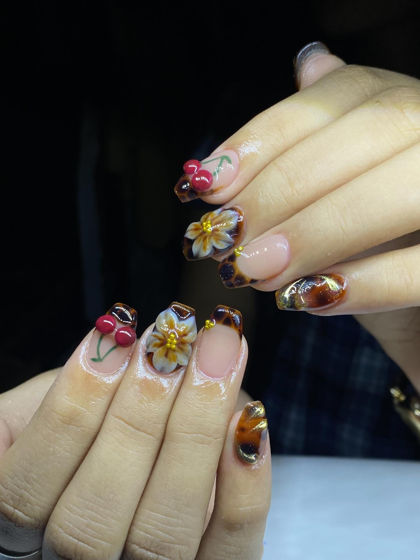 Kawaii Fruit & Flower Press On Nails | Handmade Cute Summer Nail Art Strawberry Cherry Floral Set Reusable False For Teens Kawaii Fruit & Flower Press On Nails | Handmade Cute Summer Nail Art Strawberry Cherry Floral Set Reusable False For Teens von Etsy - BrandlDesigns