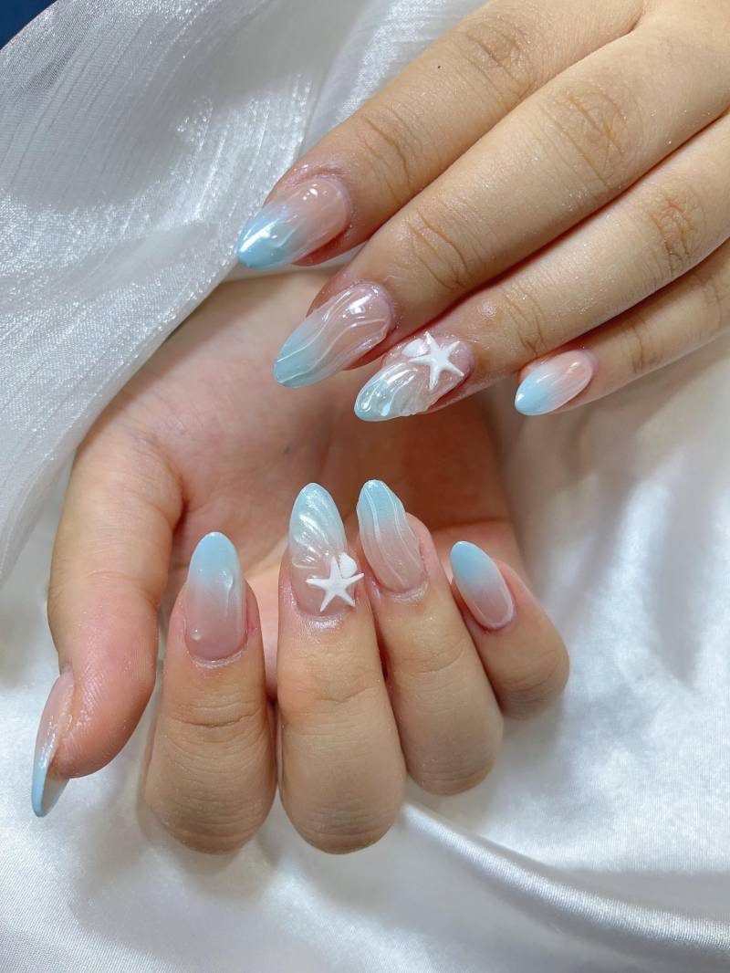 Summer Press On Nails | Handmade Colorful Nail Set Vacation-Ready False Trendy Beach Art Reusable Cute von Etsy - BrandlDesigns