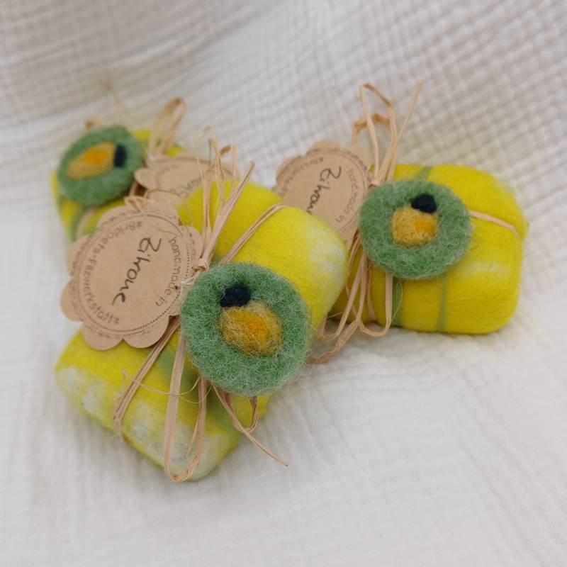 Filz-Seife "Zitrone" Mit Reiner Pflanzenölseife von Etsy - BridgetsWelt