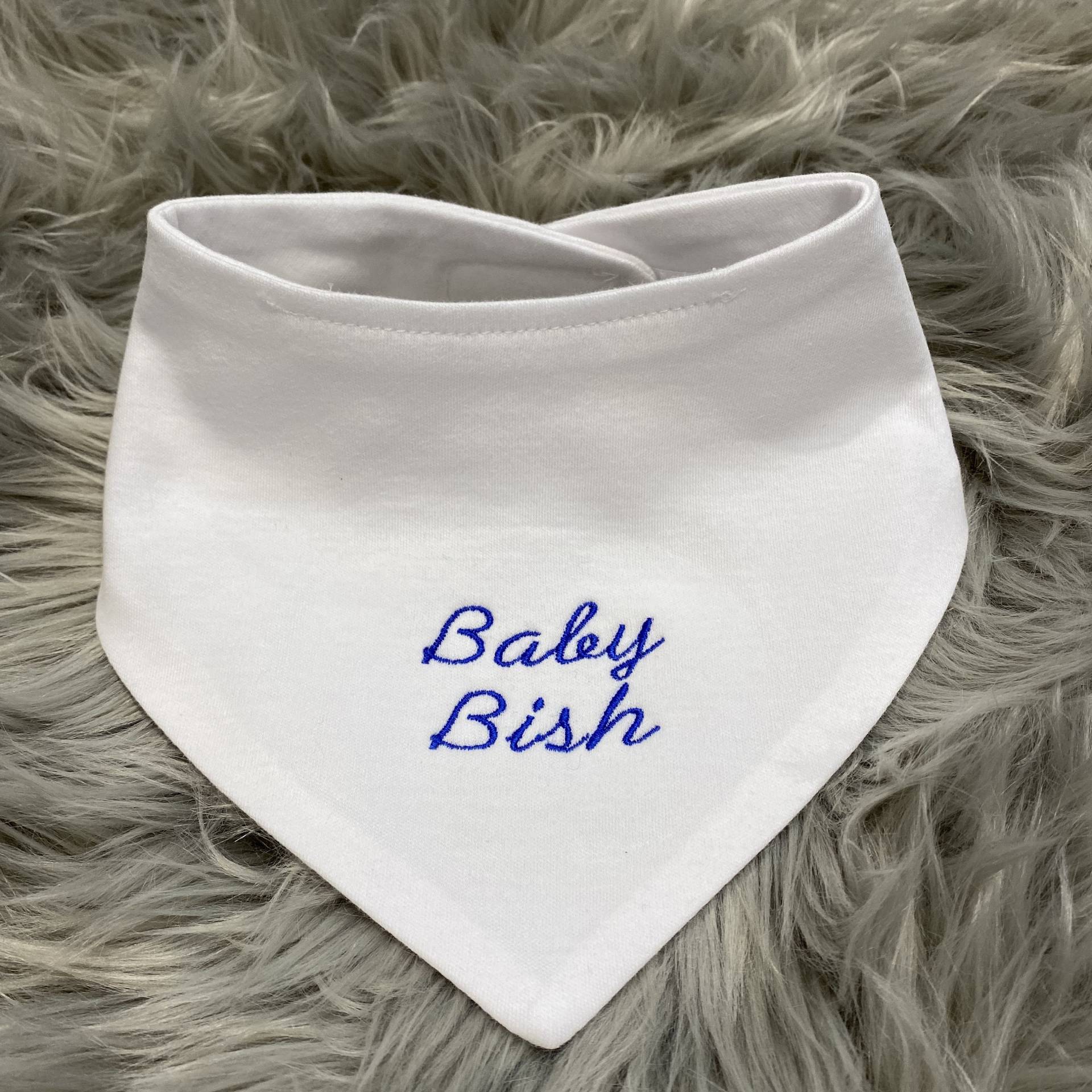 Besticktes Weißes Halstuch Baby Lätzchen Besticktes Weißes Halstuch Baby Lätzchen von Etsy - Broughtonandco