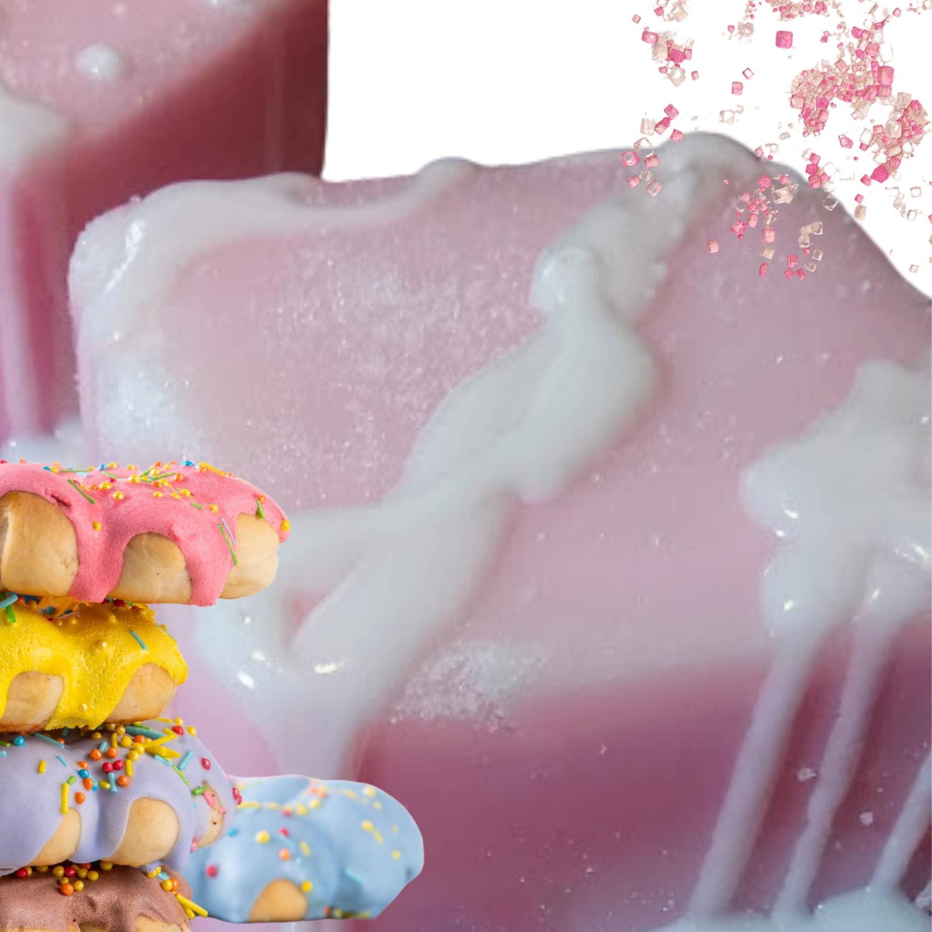 Rosa Zuckerseife, Cotton Candy Scent, 4 Oz von Etsy - BubblesUpByBethieB