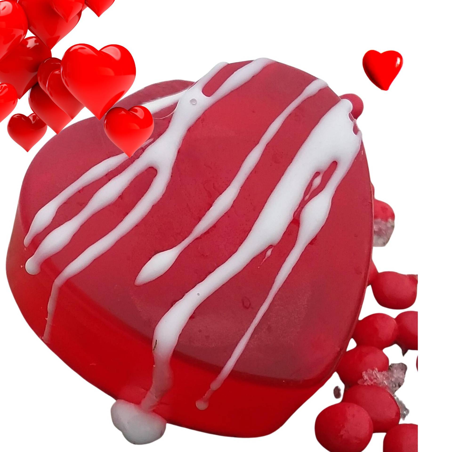 Zimtherz-Seife, Roter Heißer Duft, Vanille-Nieselregen, Geschenk Bereit von Etsy - BubblesUpByBethieB