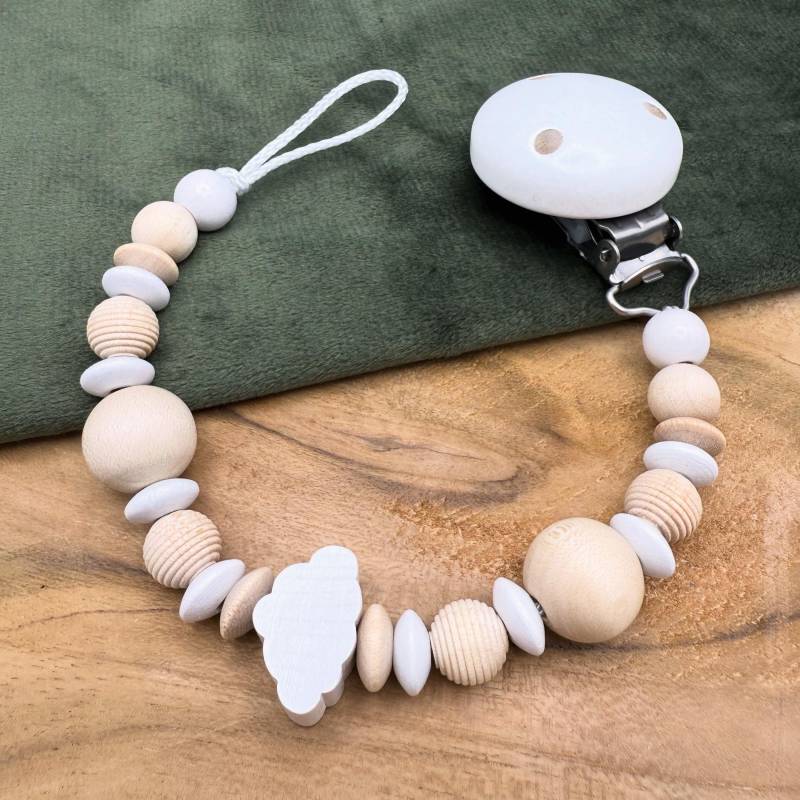 Schnullerkette - Wölkchen Schnullerkette - Wölkchen von Etsy - BuchstabensuppeDE