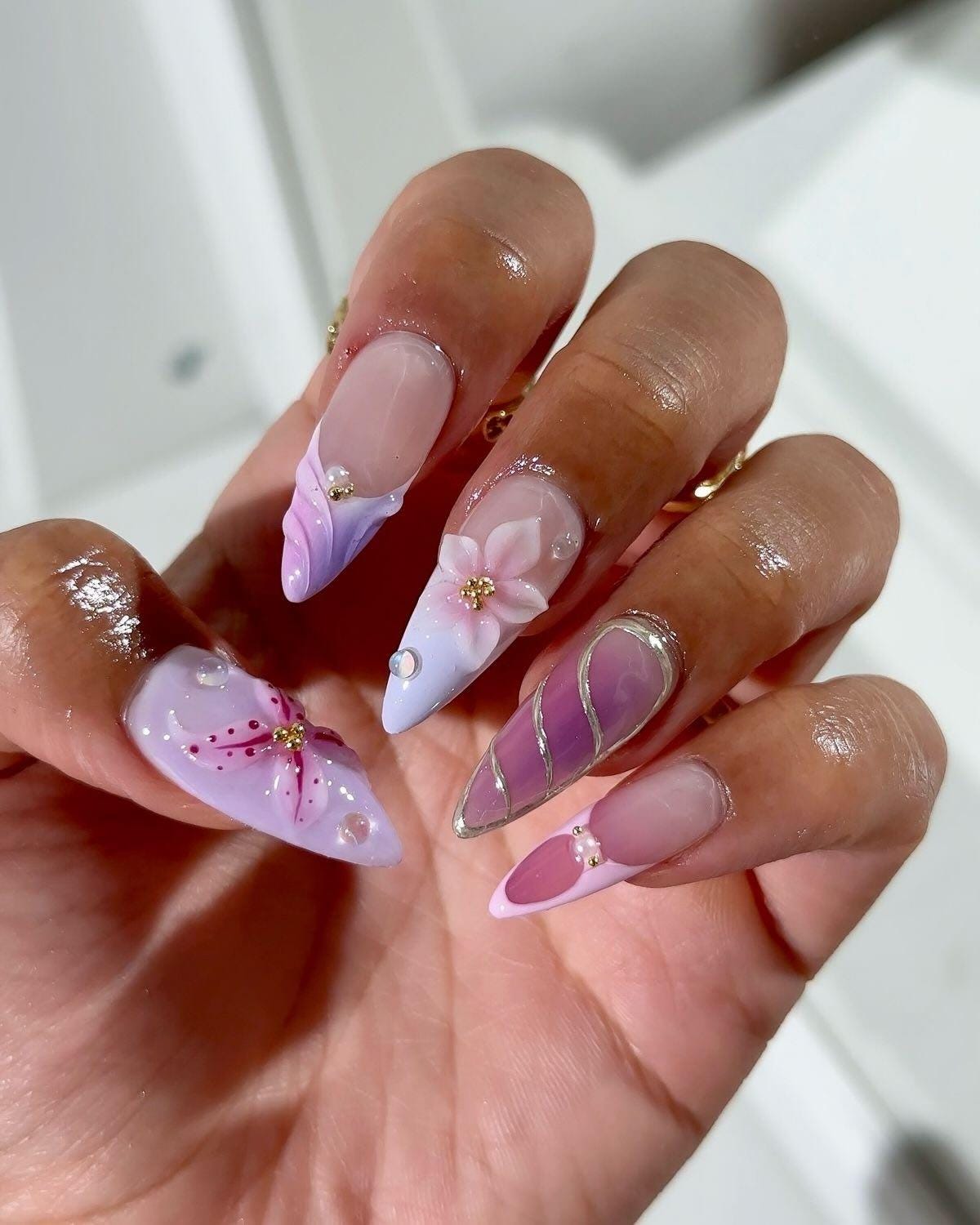 Handmade 3D Purple Press On Nails | Cute Y2K Nail Set With Jelly Base & Charm Details Glossy False Custom Reusable Tips Handmade 3D Purple Press On Nails | Cute Y2K Nail Set With Jelly Base & Charm Details Glossy False Custom Reusable Tips von Etsy - BulczZun