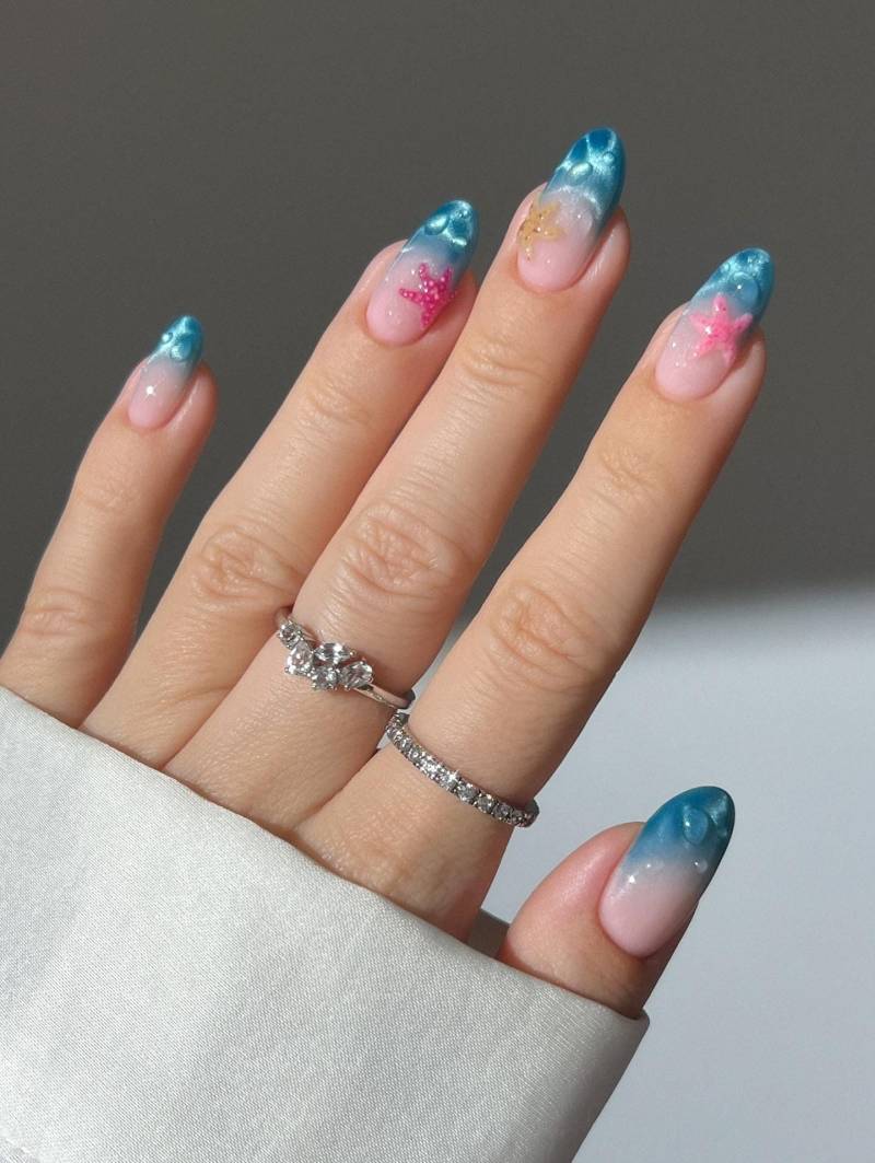 Pastel Summer Press On Nails | Handmade Cute Glossy Nail Set Soft Colorful Reusable For Holiday & Daily Wear von Etsy - BulczZun