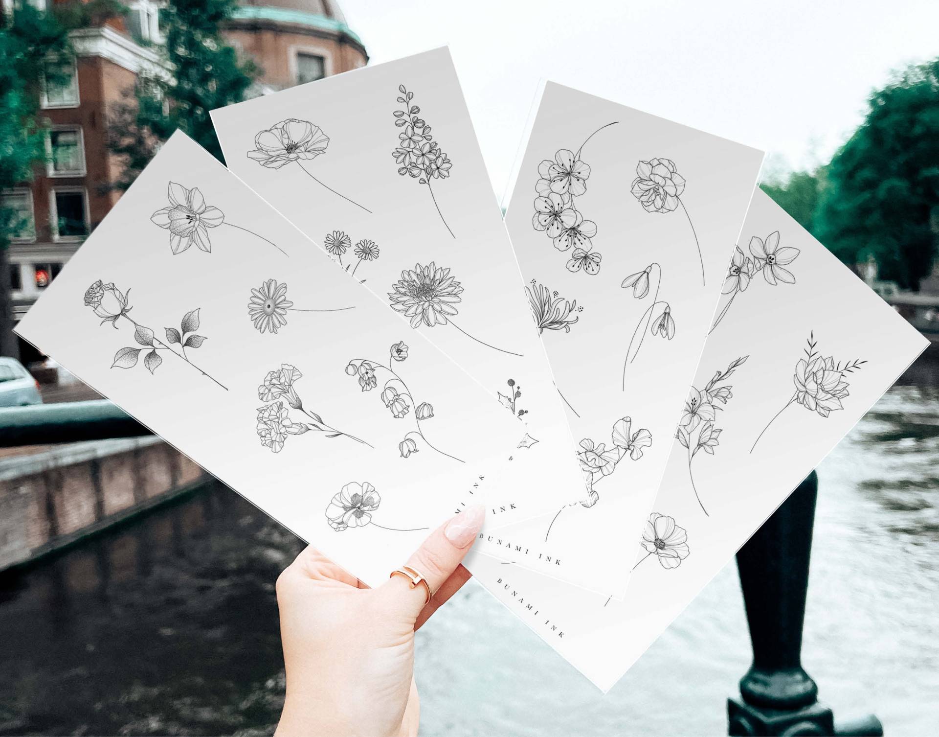 Alle Geburtsblumen in Einem Set | 4 Temporary Tattoos Alle Geburtsblumen in Einem Set | 4 Temporary Tattoos von Etsy - BunamiInk