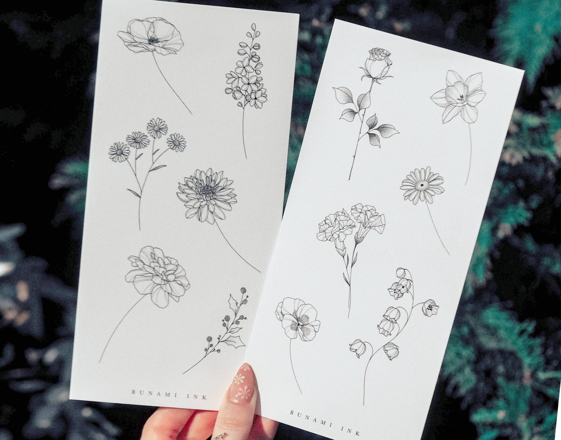 Temporäre Tattoos 12 Geburtsblumen Set Januar-Dezember Temporäre Tattoos 12 Geburtsblumen Set Januar-Dezember von Etsy - BunamiInk