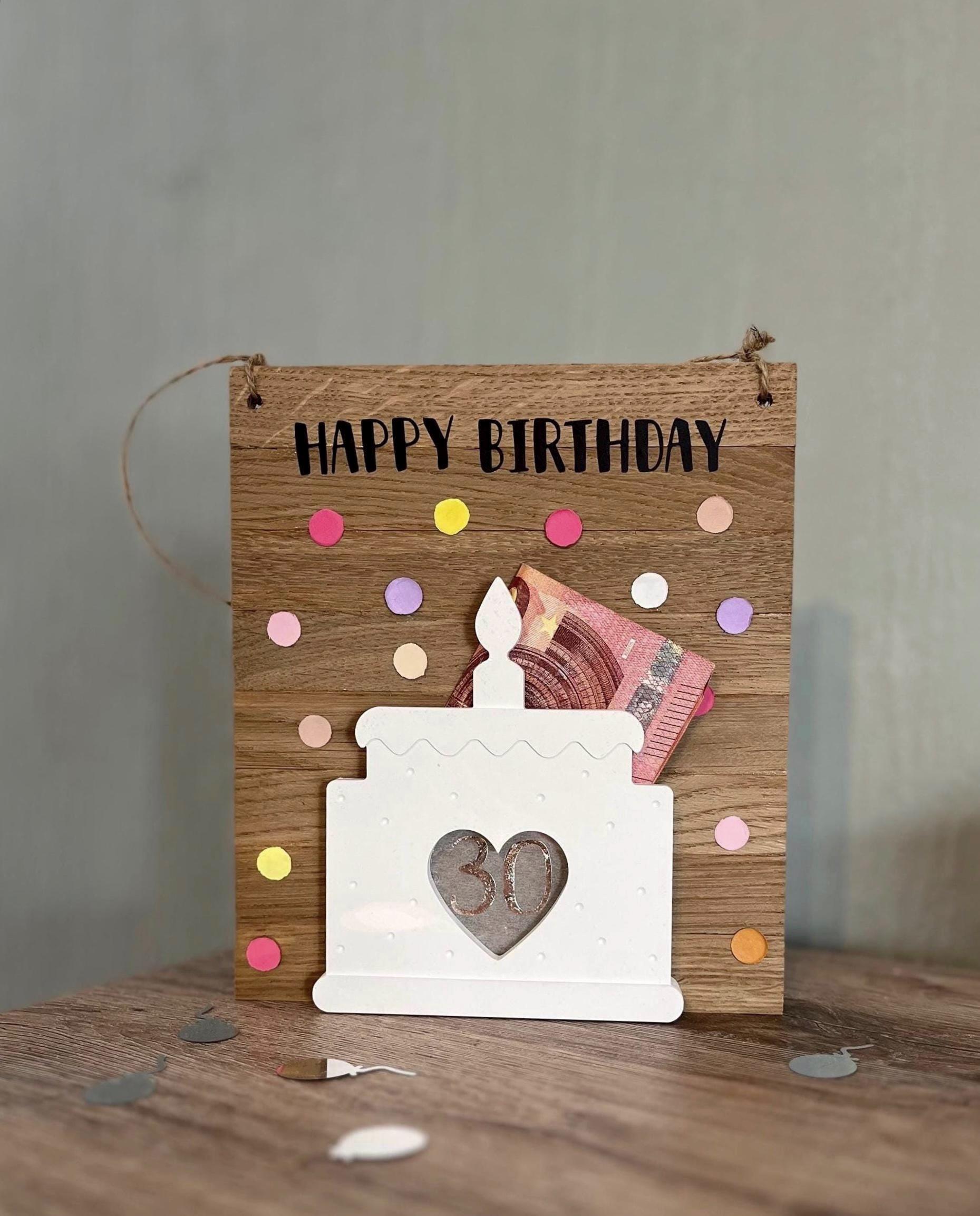 Geschenk Zum Geburtstag | Geldgeschenk Torte Gutschein Holz von Etsy - BurkiKreativ