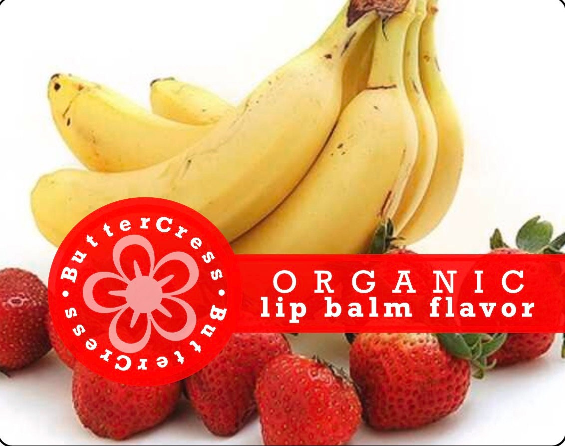 Banana Strawberry Bio-Lippenbalsam-Geschmacksöl | Ungesüßtes Lippenaroma Für Balsam, Gloss Und Peelings Sofort Versandfertig von Etsy - ButterCress