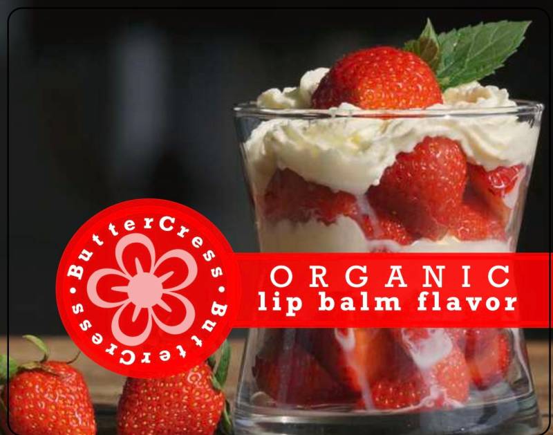 strawberries & Cream Bio-Gesüßtes Lippenbalsam-Aromaöl Für Balsam, Gloss Und Peelings von Etsy - ButterCress