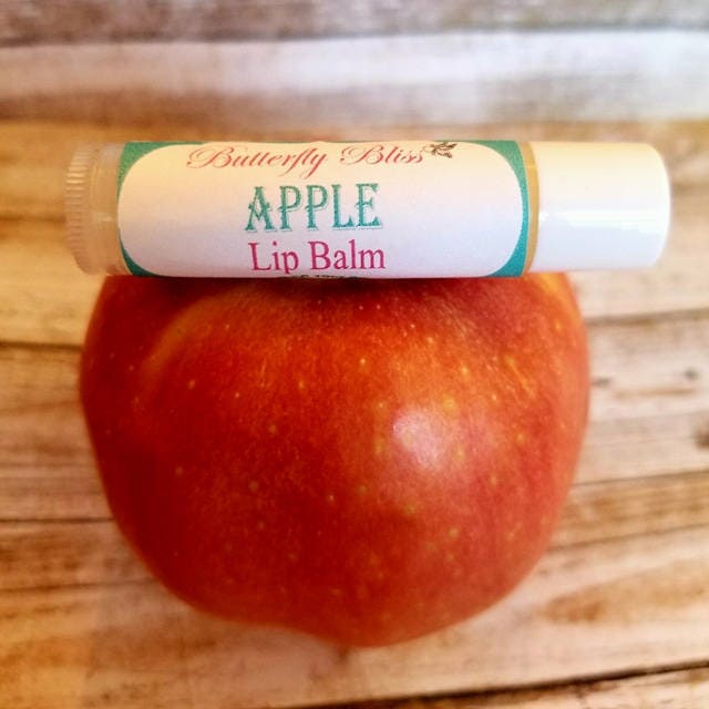 Bester Lippenbalsam | Apfel Behälter Tuben Bienenwachs Frucht Natürliche Lippe von Etsy - ButterflyBlissShop