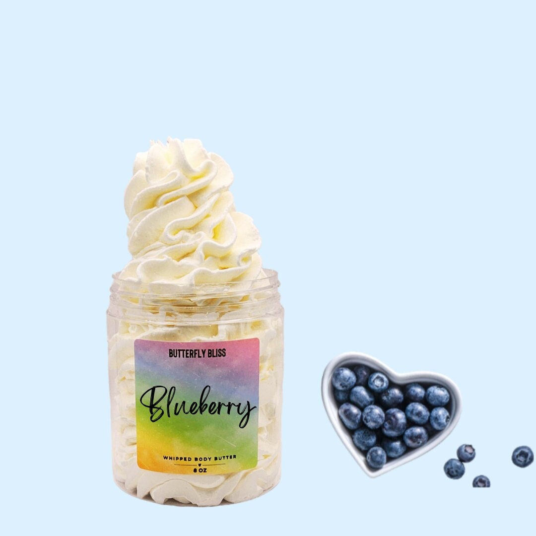 Handcreme | Natur Trockene Haut Sheabutter Feuchtigkeitsspendende Blaubeer Blaubeere von Etsy - ButterflyBlissShop