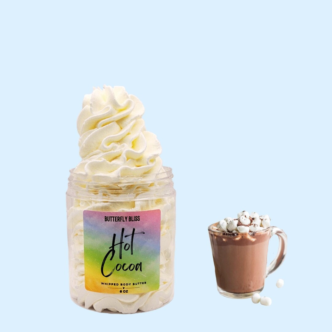 Heiße Kakaolotion | Schokoladenlotion Aufgeschlagene Körperbutter Sheabutter Schokoladen Schokoladenduftende Lotion von Etsy - ButterflyBlissShop