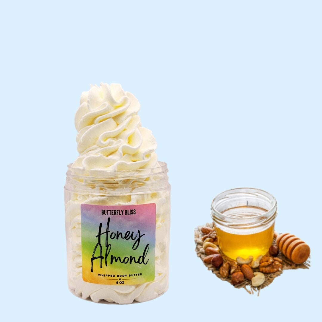 Honig Mandel Geschlagene Körperbutter Lotion | Partygeschenk Geschenk Für Sie Mitarbeiter Besten Freund Spa Handcreme Fußcreme von Etsy - ButterflyBlissShop