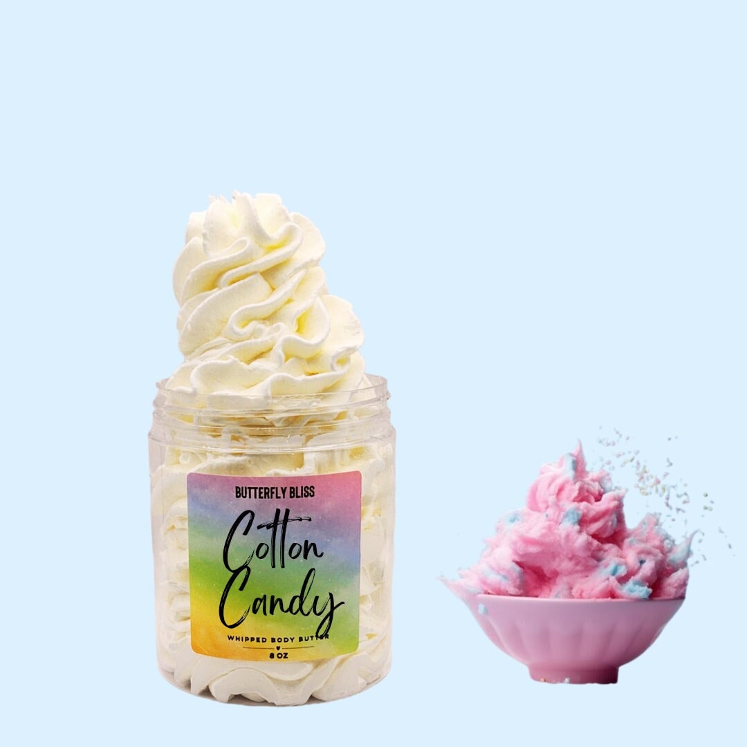 Parabenfreie Lotion | Aufgeschlagene Körperbutter Zuckerwatte Natürliche Bio-Lotion Schlagsahne Feuchtigkeitsspendende von Etsy - ButterflyBlissShop