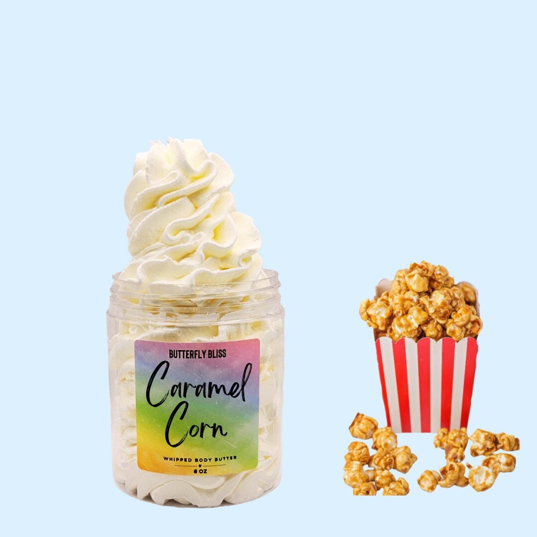 Schlagsahne Lotion Sahne Fluff Karamell Mais | Buttercreme Flauschige Fasching Körperbutter Im Glas Popcorn von Etsy - ButterflyBlissShop