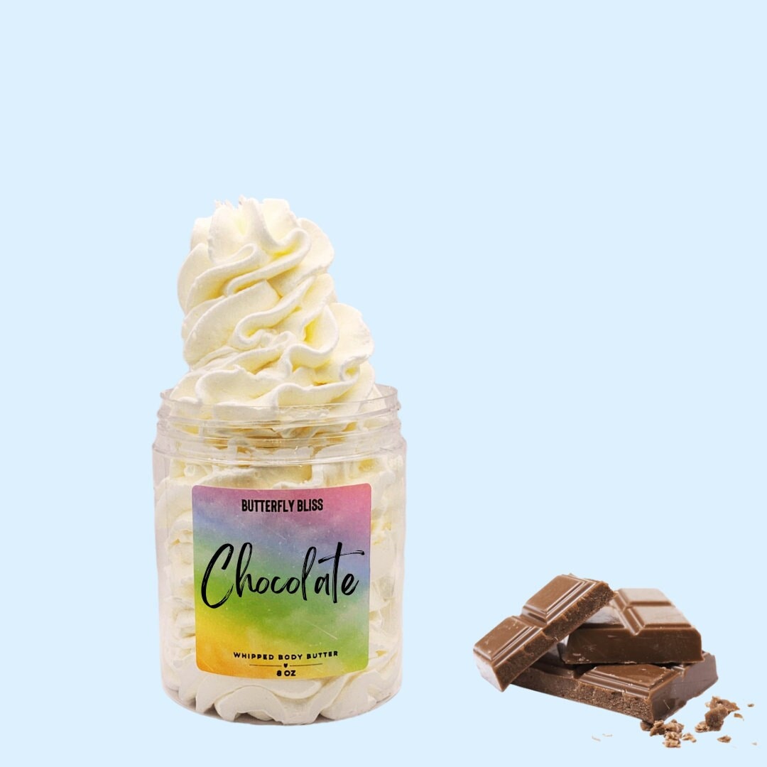 Schoko Sheabutter Geschlagen | Aufgeschlagene Körperbutter Schoko-Körperbutter Cremige Lotion Hausgemachte Sahne von Etsy - ButterflyBlissShop