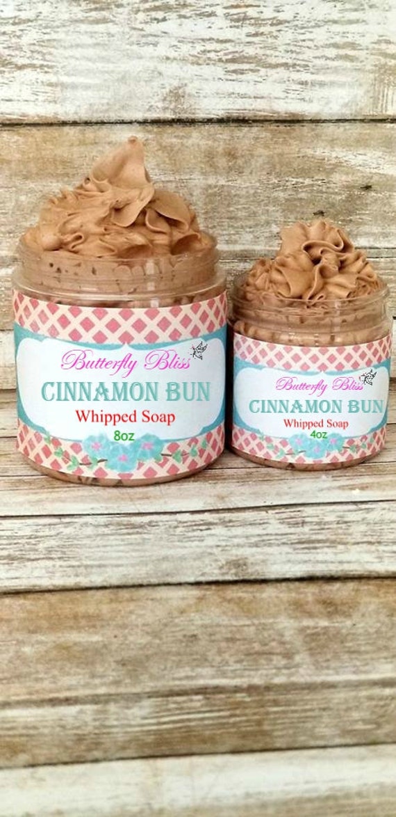 Seifenauflauf | Handarbeit Schlagseife Schäumende Seife Zimtschnecke Zimt Selbstgemacht Badebutter Rasierseife Badepeitsche von Etsy - ButterflyBlissShop