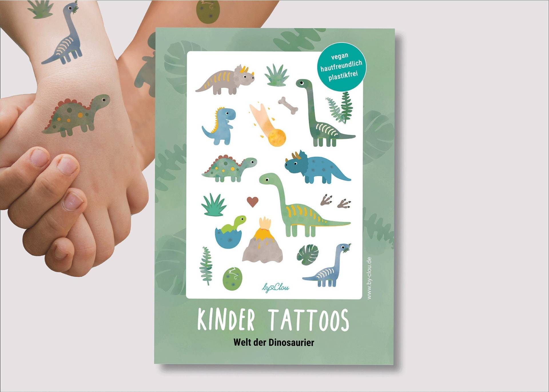 Kindertattoos "Dinosaurier", Temporäre Klebetattoos Als Geschenk Für Die Schultüte, Vegan, Hautfreundlich, Plastikfrei, 20 Motive Kindertattoos "Dinosaurier", Temporäre Klebetattoos Als Geschenk Für Die Schultüte, Vegan, Hautfreundlich, Plastikfrei, 20 Motive von Etsy - ByClou