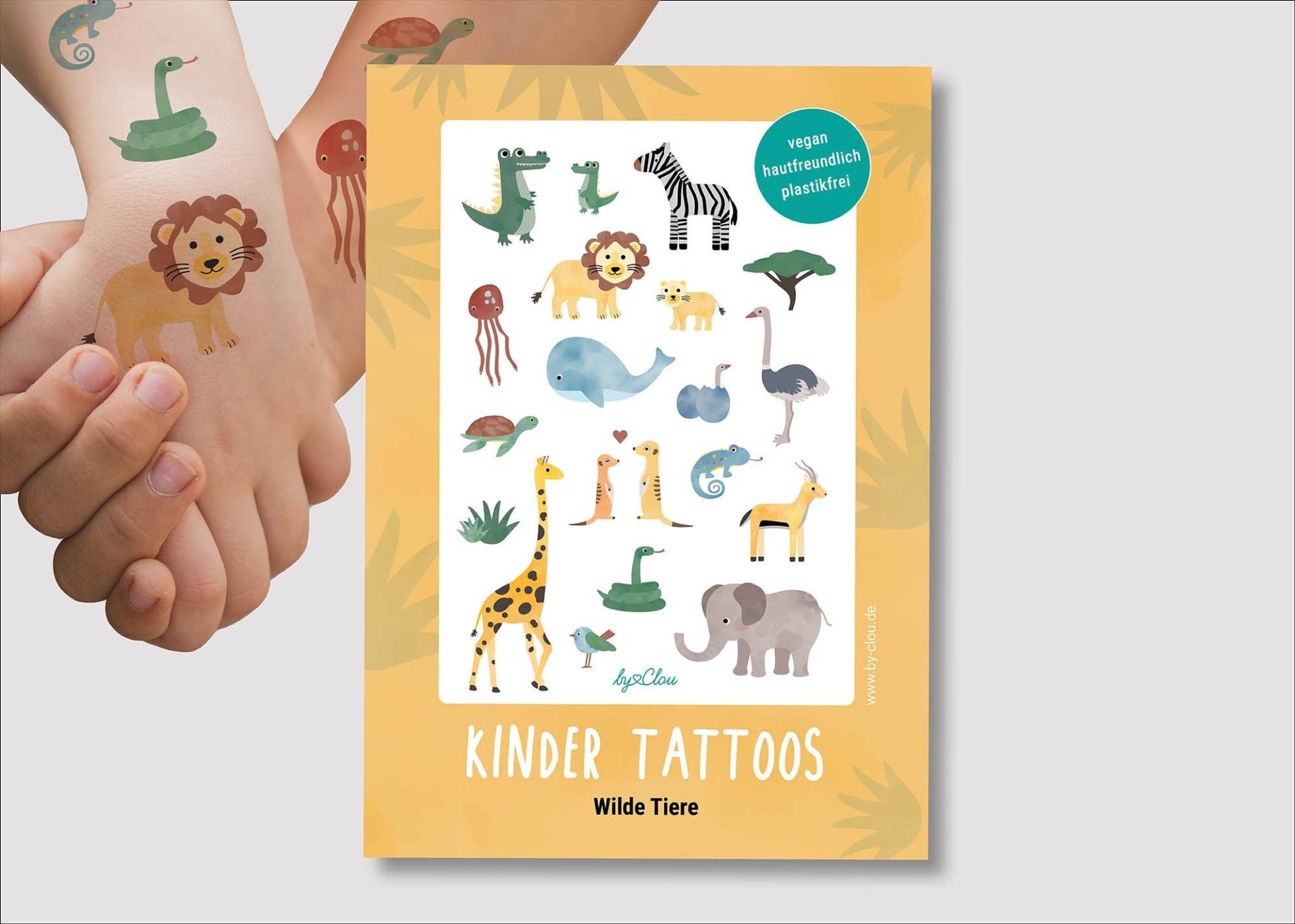 Kindertattoos "Wilde Tiere, Safari, Afrika"/Temporäre Klebetattoos 20 Liebevoll Illustrierte Motive Vegan, Hautfreundlich, Plastikfrei Kindertattoos "Wilde Tiere, Safari, Afrika"/Temporäre Klebetattoos 20 Liebevoll Illustrierte Motive Vegan, Hautfreundlich, Plastikfrei von Etsy - ByClou